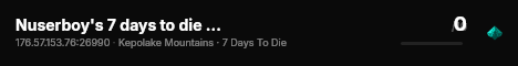 Nuserboy's 7 days to die server by G-portal live status badge