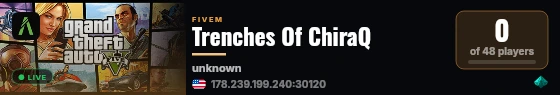 Trenches Of ChiraQ live status badge