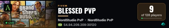 BLESSED PVP live status badge