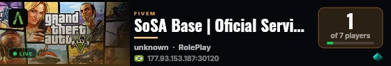 SoSA Base | Oficial Servidor | Five Community live status badge