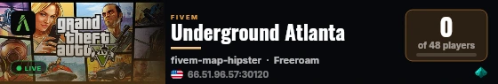 Underground Atlanta live status badge