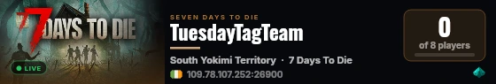 TuesdayTagTeam live status badge