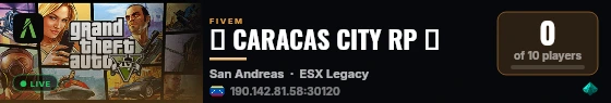 💥 CARACAS CITY RP 💥 live status badge