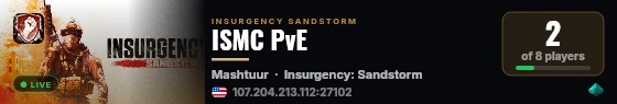 ISMC PvE live status badge