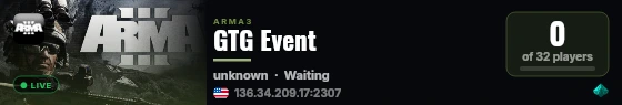 GTG Event live status badge