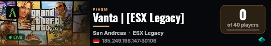 Vanta | [ESX Legacy] live status badge