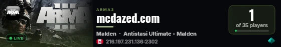 mcdazed.com live status badge
