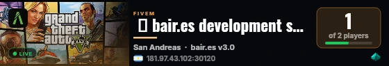  💛 bair.es development server live status badge