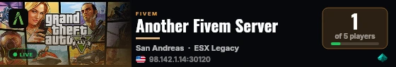 Another Fivem Server live status badge