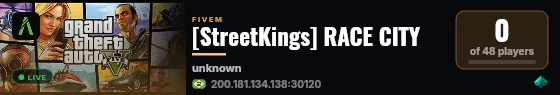 [StreetKings] RACE CITY live status badge