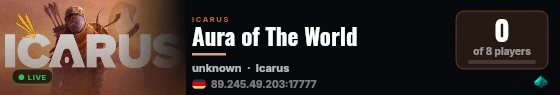 Aura of The World live status badge