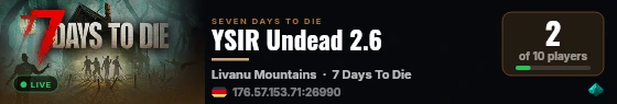 YSIR Undead 2.6 live status badge