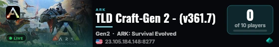 TLD Craft-Gen 2 - (v361.7) live status badge
