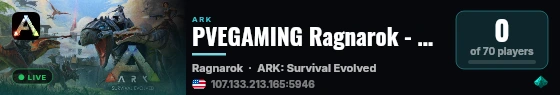 PVEGAMING Ragnarok - discord.gg/qyfsTnr5GQ - (v361.7) live status badge