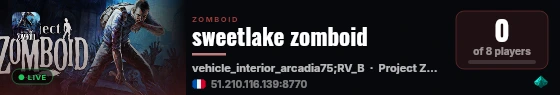 sweetlake zomboid live status badge