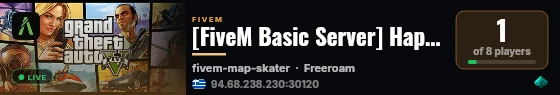 [FiveM Basic Server] Happy Server live status badge