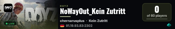 NoWayOut_Kein Zutritt live status badge