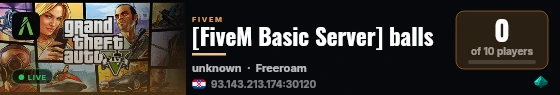 [FiveM Basic Server] balls live status badge