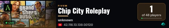 Chip City Roleplay live status badge