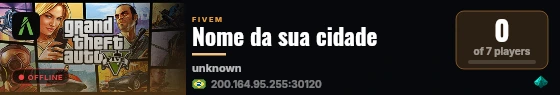 Nome da sua cidade live status badge