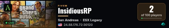 InsidiousRP live status badge