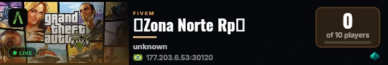 🡺Zona Norte Rp🡸 live status badge