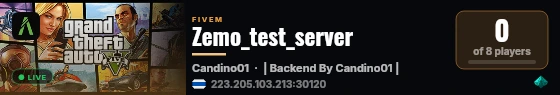 Zemo_test_server live status badge