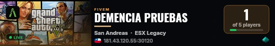 DEMENCIA PRUEBAS live status badge