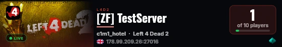 [ZF] TestServer2 live status badge
