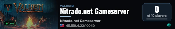 Nitrado.net Gameserver live status badge