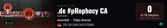 .de #pRophecy CA live status badge