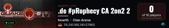 .de #pRophecy CA 2on2 2 live status badge