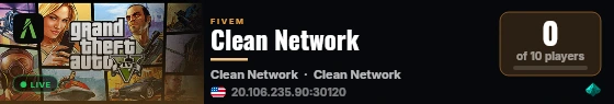 Clean Network live status badge