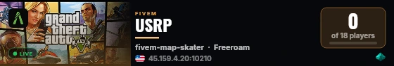 USRP live status badge