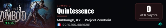 Quintessence live status badge