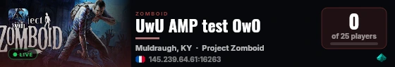 UwU AMP test OwO live status badge