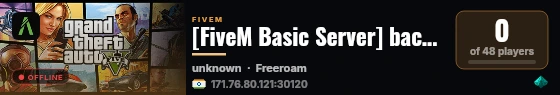 [FiveM Basic Server] backup live status badge