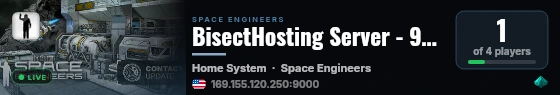 BisectHosting Server - 9f5c585d live status badge