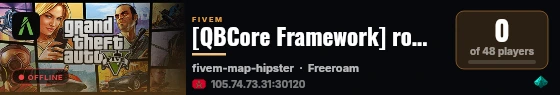 [QBCore Framework] rombo server live status badge