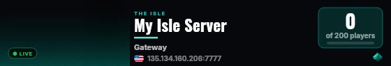IsleServer live status badge
