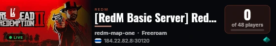 [RedM Basic Server] RedM Test live status badge