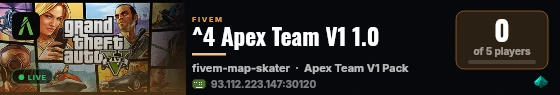 ^4 Apex Team V1 1.0 live status badge