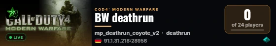 BW deathrun live status badge