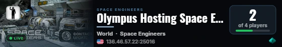 Olympus Hosting Space Engineers Server live status badge