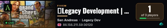 💎Legacy Development | Workspace💎 live status badge