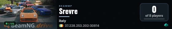 Srevre live status badge