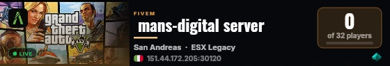  mans-digital server live status badge