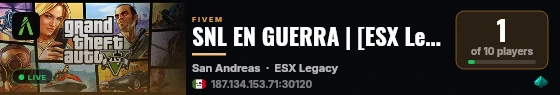 SNL EN GUERRA | [ESX Legacy] live status badge