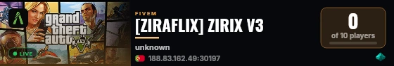 [ZIRAFLIX] ZIRIX V3 live status badge