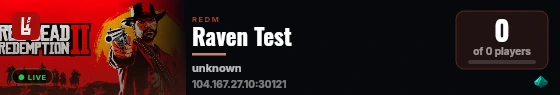 Raven Test live status badge